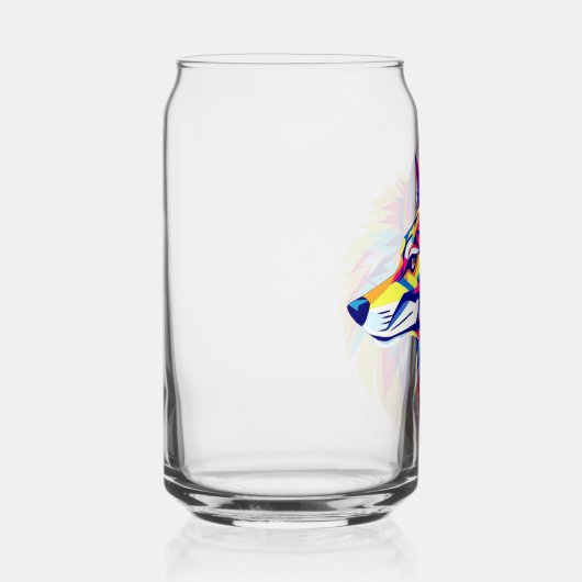 Colorful Geometric Wolf Drinkware Set ガラス缶 (右)
