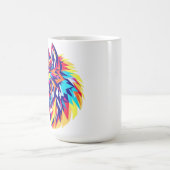 Colorful Geometric Wolf Mug コーヒーマグカップ (中央)
