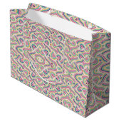 Colorful gift bag with a psychedelic pattern  ラージペーパーバッグ (裏面アングル)