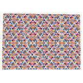 Colorful gift bag with geometric pattern  ラージペーパーバッグ (裏面)