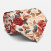 Colorful Gift For Boyfriend Rose Floral ネクタイ (ロール)