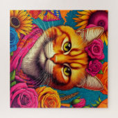 Colorful ginger cat puzzle! ジグソーパズル (横)