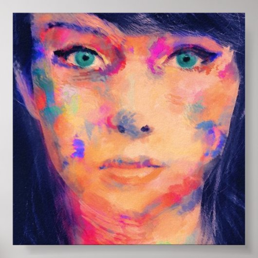 Colorful Girl Fine Art Print ポスター (正面)
