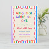 Colorful Girls Just Wanna Be One Birthday 招待状 (スタンド正面)