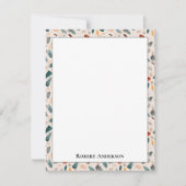 Colorful Glass Chips Terrazzo Pattern Frame ノートカード (正面)