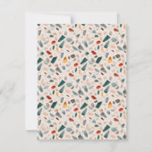 Colorful Glass Chips Terrazzo Pattern Frame ノートカード (裏面)