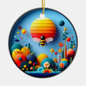 Colorful Glass Garden Art Ceramic Ornament セラミックオーナメント (正面)