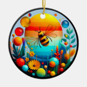 Colorful Glass Garden Art Ceramic Ornament セラミックオーナメント (正面)