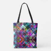 Colorful Glass Mosaic Tile Vibrant Geometric Multi トートバッグ (裏面)