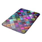 Colorful Glass Mosaic Tile Vibrant Geometric Multi バスマット (アングル)