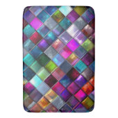 Colorful Glass Mosaic Tile Vibrant Geometric Multi バスマット (正面縦)