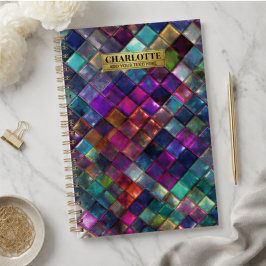 Colorful Glass Mosaic Tile Vibrant Geometric Multi プランナー手帳