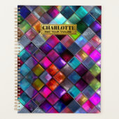 Colorful Glass Mosaic Tile Vibrant Geometric Multi プランナー手帳 (正面)