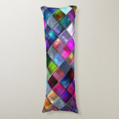 Colorful Glass Mosaic Tile Vibrant Geometric Multi ボディピロー (正面縦)