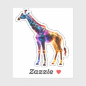 Colorful Glassy Giraffe シール (シート)