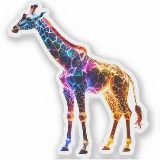 Colorful Glassy Giraffe シール (正面)