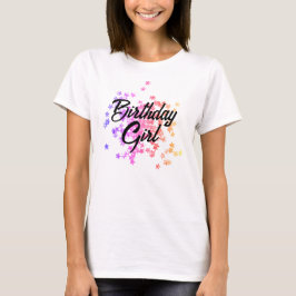 Colorful Glitter Stars Birthday Tシャツ