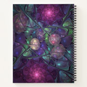 Colorful Glittering Modern Abstract Fractal Art ノートブック (裏面)