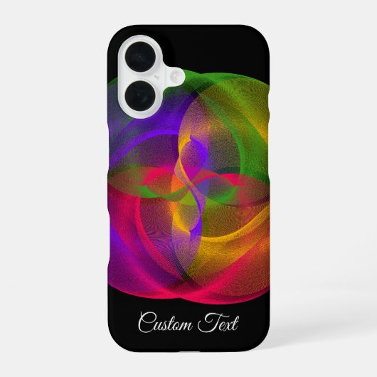 Colorful Glossy Finish Geometric iPhone 16 Case 16ケース (裏面)