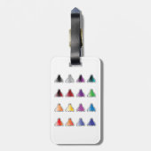 Colorful Glossy Metal Play Buttons ラゲッジタグ (裏面縦)