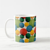 Colorful Golf Ball Pattern コーヒーマグカップ (左)