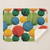 Colorful Golf Ball Pattern シェルパブランケット (正面(横))
