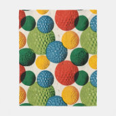 Colorful Golf Ball Pattern フリースブランケット (正面)