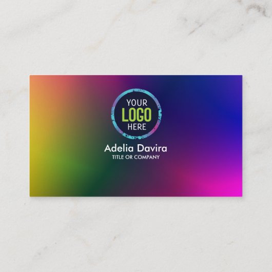 Colorful Gradient Business Card Modern Design 名刺 (裏面)