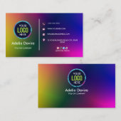 Colorful Gradient Business Card Modern Design 名刺 (正面/裏面)