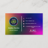 Colorful Gradient Business Card Modern Design 名刺 (正面)
