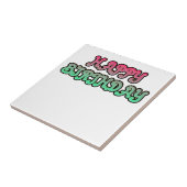 Colorful Gradient Happy Birthday Typography タイル (側面)