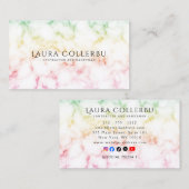 Colorful Gradient Marble Texture  Business Card 名刺 (正面/裏面)