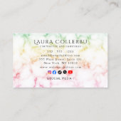 Colorful Gradient Marble Texture  Business Card 名刺 (裏面)