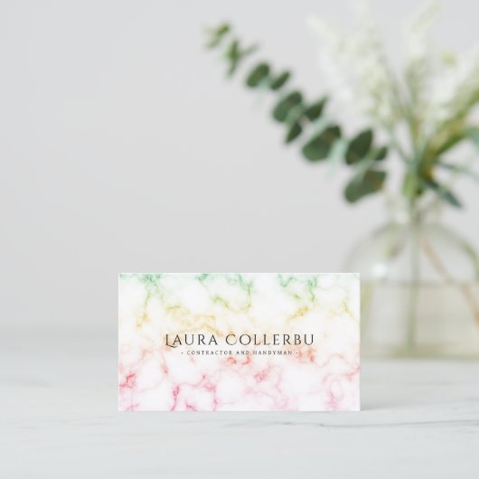 Colorful Gradient Marble Texture  Business Card 名刺 (スタンド正面)