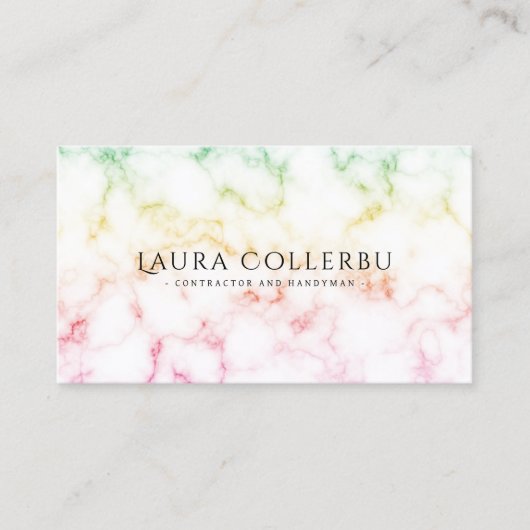 Colorful Gradient Marble Texture  Business Card 名刺 (正面)