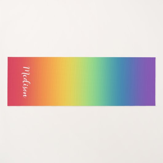 Colorful Gradient Rainbow  ヨガマット (正面(横))