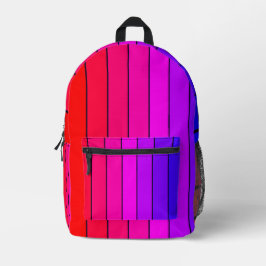 Colorful Gradient Stripes プリントバックパック