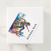 Colorful Graffiti Skateboarder Birthday Bash Thank フェイバータグ (インサイチュ)