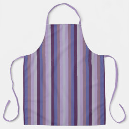 Colorful Grape Lavender Magenta Blue Purple Stripe エプロン