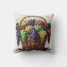 Colorful Grapes Basket クッション