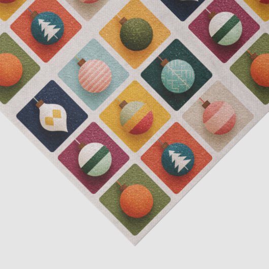 Colorful Grid of Christmas Trees 薄葉紙 (詳細)