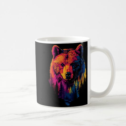 Colorful Grizzly コーヒーマグカップ (右)