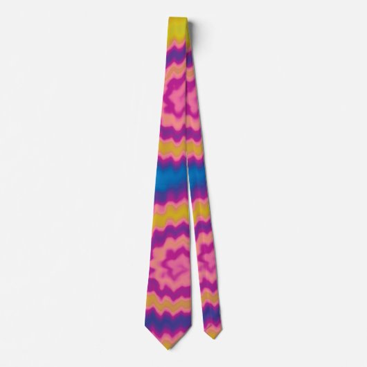Colorful groovy funky retro tie dye pattern tie ネクタイ (正面)