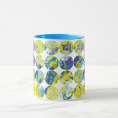 Colorful Grunge Texture Circle Pattern Art. マグカップ (中央)