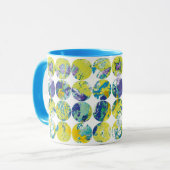 Colorful Grunge Texture Circle Pattern Art. マグカップ (正面左)
