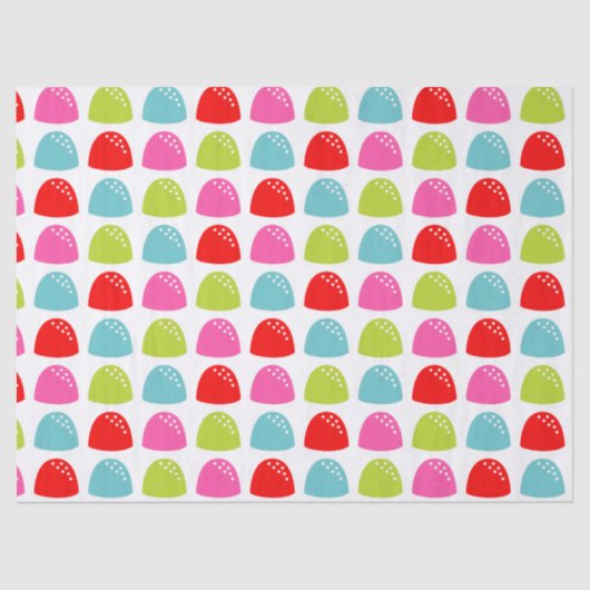 Colorful Gumdrop Pattern – Retro Candy Design 薄葉紙 (正面)