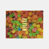 Colorful Gumdrops Candy Personalised フリースブランケット (正面(横))