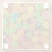 Colorful Gumdrops Candy Quirky ガラスコースター (裏面)