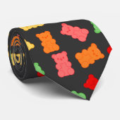 Colorful Gummy Bear Pattern ネクタイ (ロール)