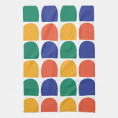 Colorful Half Circle Geometric キッチンタオル (縦)